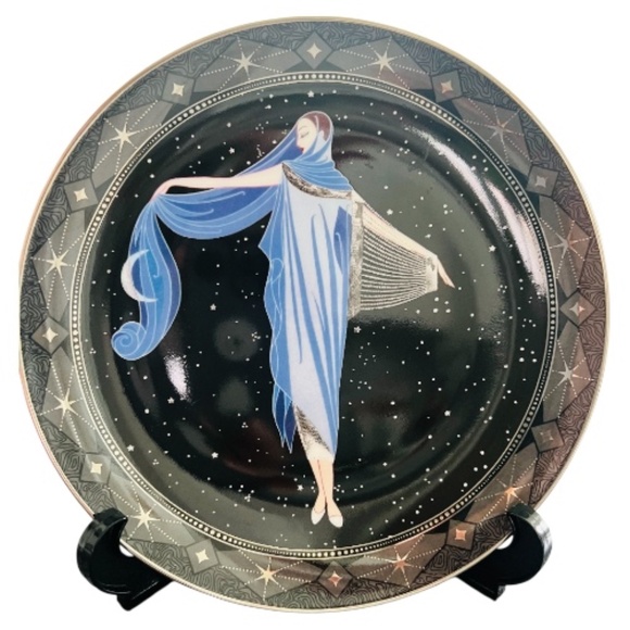 House of Erté “Moonlight” Collectible Plate - Picture 1 of 3